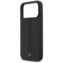 Mercedes Leather Laurel Leaves Stripes MagSafe Apple iPhone 17 Pro Max black