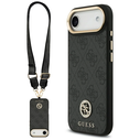 Guess 4G Strass Logo & Big Strap Metal Buttons MagSafe Apple iPhone Air black