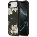 Guess Grained Flowers Classic Logo MagSafe Apple iPhone Air black