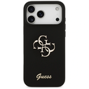 Guess Silicone Big 4G Script Apple iPhone 17 Pro Max black