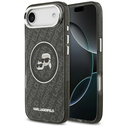Karl Lagerfeld IML Glitter Karl & Choupette Heads Logo MagSafe Apple iPhone Air black