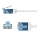 Καλώδιο Δικτύου Goobay 74286, Cat 6A U/Utp, Slim, Copper, 500Mhz, 1M, Λευκό