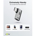 Αντάπτορας USB-C Goobay 74441, γωνιακός 90°, USB4, 240W, 40Gbps, 8K, γκρι