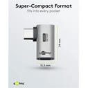 Αντάπτορας USB-C Goobay 74441, γωνιακός 90°, USB4, 240W, 40Gbps, 8K, γκρι