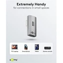 Αντάπτορας USB-C Goobay 74443, Γωνιακός 90°, Usb4, 240W, 40Gbps, 8K, Γκρι