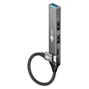 USB Hub Goobay 74459, 4x θυρών, USB 3.2, 5Gbps, USB-C σύνδεση, γκρι