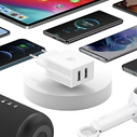 USAMS 2xUSB-A 18W Wall Charger + USB-A / Lightning Fast Charging Cable White