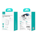 USAMS 2xUSB-A 18W Wall Charger + USB-A / Lightning Fast Charging Cable White