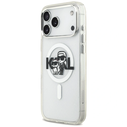 Karl Lagerfeld IML Glitter Karl & Choupette Sketch Logo MagSafe Apple iPhone 17 Pro Max clear