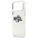 Karl Lagerfeld IML Glitter Karl & Choupette Sketch Logo MagSafe Apple iPhone 17 Pro Max clear