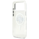 Karl Lagerfeld IML Glitter Karl & Choupette Sketch Logo MagSafe Apple iPhone 17 Pro Max clear