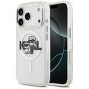 Karl Lagerfeld IML Glitter Karl & Choupette Sketch Logo MagSafe Apple iPhone 17 Pro clear