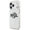 Karl Lagerfeld IML Glitter Karl & Choupette Sketch Logo MagSafe Apple iPhone 17 Pro clear