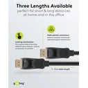 Goobay Cable DisplayPort male - DisplayPort male 1m Μαύρο (74777)