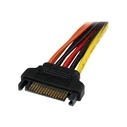 Καλώδιο StarTech.com SATA Y-Power Adapter Cable with Locking Clip 15cm - S-ATA Y Splitter Power Cable M / F