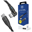 Kabel 3MK Hyper Cable N-SERIES USB-C for USB-C 2m 20V/3A 60W περιστρεφόμενος Black