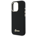 Guess Apple iPhone 16 Pro hardcase Silicone Script Metal Logo & Frame black