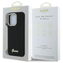 Guess Apple iPhone 16 Pro hardcase Silicone Script Metal Logo & Frame black