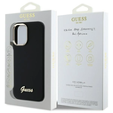 Guess Apple iPhone 16 Plus hardcase Silicone Script Metal Logo & Frame black