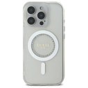 Guess Apple iPhone 16 Pro hardcase IML Rhinestones MagSafe white