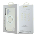 Guess Apple iPhone 16 Plus hardcase IML Rhinestones MagSafe white