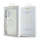 Guess Apple iPhone 16 hardcase IML Rhinestones MagSafe white