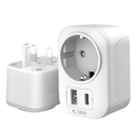 Tech-Protect TA100 Travel Adapter UK / EU White