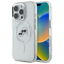 Karl Lagerfeld Apple iPhone 16 Pro hardcase IML Metal Karl&Choupette Head MagSafe white