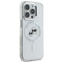 Karl Lagerfeld Apple iPhone 16 Pro hardcase IML Metal Karl&Choupette Head MagSafe white