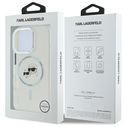 Karl Lagerfeld Apple iPhone 16 Pro hardcase IML Metal Karl&Choupette Head MagSafe white