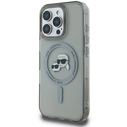 Karl Lagerfeld Apple iPhone 16 Pro hardcase IML Metal Karl&Choupette Head MagSafe black