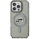 Karl Lagerfeld Apple iPhone 16 Pro hardcase IML Metal Karl&Choupette Head MagSafe black