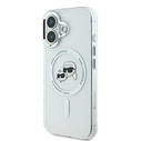 Karl Lagerfeld Apple iPhone 16 Plus hardcase IML Metal Karl&Choupette Head MagSafe white