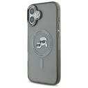 Karl Lagerfeld Apple iPhone 16 hardcase IML Metal Karl&Choupette Head MagSafe black