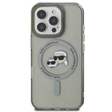 Karl Lagerfeld Apple iPhone 16 Pro Max hardcase IML Metal Karl&Choupette Head MagSafe black