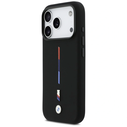 BMW M Silicon Tricolor Line MagSafe for Apple iPhone 17 Pro black