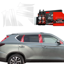 GrizzGlass BodyShield Car Pillar Protective Film SsangYong Rexton (2023-2025) [10in1]