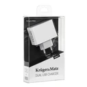 Φορτιστής Πρίζας Kruger & Matz 2xUSB 2.1A & 1A με Καλώδιο microUSB