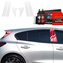 GrizzGlass BodyShield Car Pillar Protective Film Ford Focus ST-Line X Hatchback Facelift (2021-2025) [6in1]