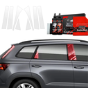 GrizzGlass BodyShield Car Pillar Protective Film Skoda Karoq Facelift (2022-2026) [8in1]