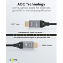 Goobay HDMI 2.1 Ultra High Speed 48Gbps 4K 120Hz HDR VRR Cable HDMI male - HDMI male 50m Μαύρο 76278