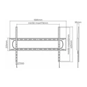 Value TV Wall Mount, Fixed, 60-120 inch, up to 120 kg, Black