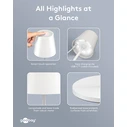 GOOBAY επιτραπέζιο φωτιστικό 76572, RGBW, dimmable, επαναφορτιζόμενο, έως 122.3cm ύψος, λευκό
