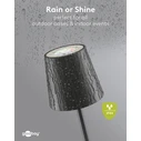 GOOBAY επιτραπέζιο φωτιστικό 76573 RGBW, dimmable, επαναφορτιζόμενο έως 122.3cm, μαύρο