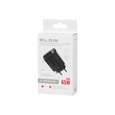 Φορτιστής LCD με USB + 2x USB-C PD 65W GaN BLOW μαύρος