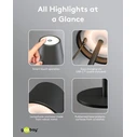 GOOBAY Επιτραπέζιο LED Επαναφορτιζόμενο Φωτιστικό 3000K Μαύρο 77673