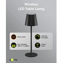 GOOBAY Επιτραπέζιο LED Επαναφορτιζόμενο Φωτιστικό 3000K Μαύρο 77673