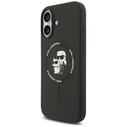Etui Karl Lagerfeld Silicone Karl&Choupette Ring MagSafe for Apple iPhone 17 black