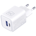 3MK Hyper Charger PD 33W GaN QC4+ PPS AFC FCP SCP USB-A + USB-C white