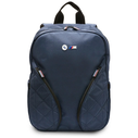 BMW Backpack Nylon Pockets & Metal Logo 16" navy blue